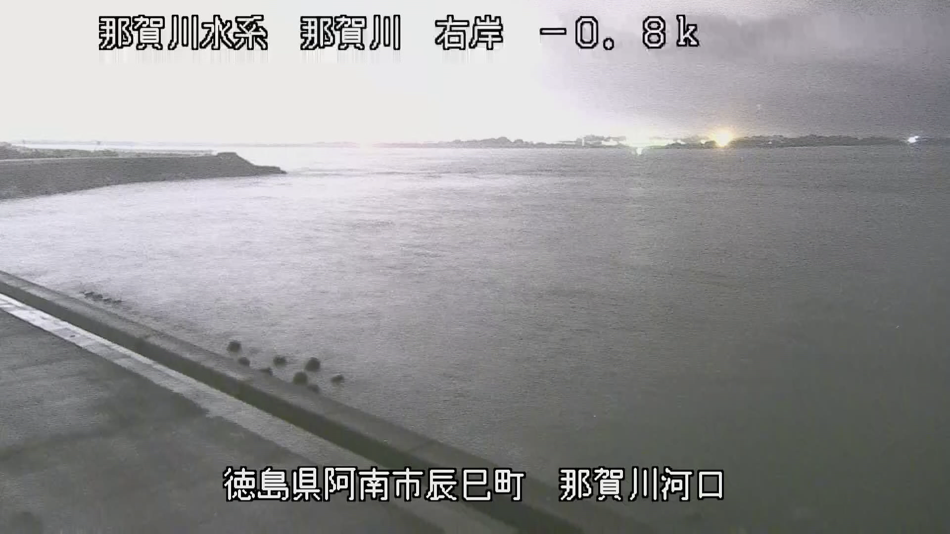 那賀川河口（阿南市）ライブカメラの現在の映像